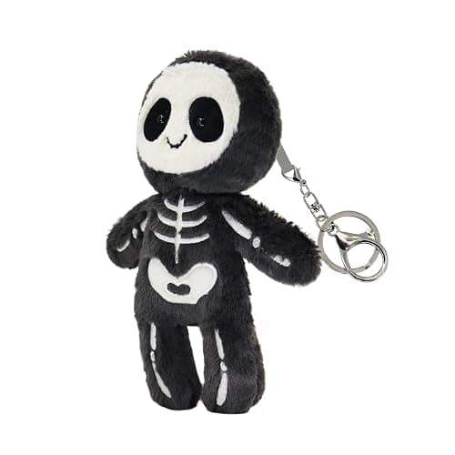 CNAANA Halloween Black Skull Plushies Figure, Skeleton Stuffed Toy for Holiday Decor & Gifting (7.6inch) thumbnail 4
