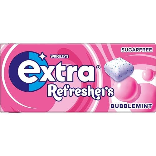 Wrigley's Extra Refreshers Chewing Gum, Bubblemint Flavour, 16 Packs of 7 Pieces, Sugar Free Bulk Pack with Xylitol (112 pieces) thumbnail 4