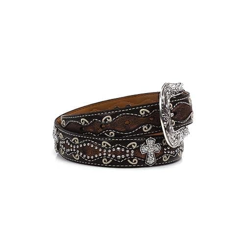 ARIAT Girls' Rhinestone Cross Conchos Faux Crocodile Belt thumbnail 4