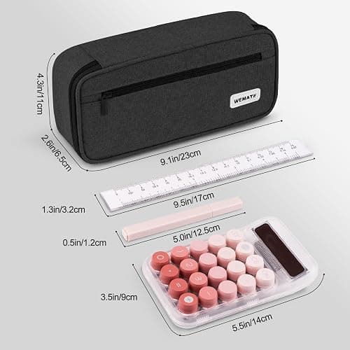 WEMATE Pencil Case, Large Storage Organizer, Makeup Bag, Teacher Must - have, Big Pencil Pouch, Marker Case for College thumbnail 5