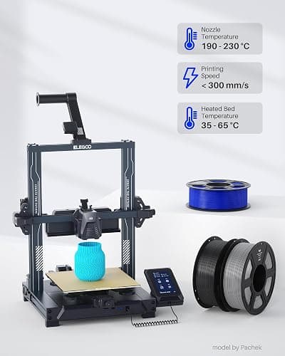 ELEGOO PLA Filament 1.75mm White 1KG, 3D Printer Filament Dimensional Accuracy +/- 0.02mm, 1kg Spool(2.2lbs) Fit Most FDM 3D Printers thumbnail 5