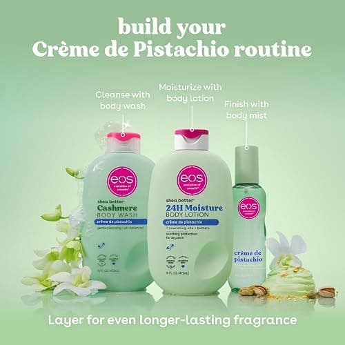 eos Shea Better Body Lotion- Crème de Pistachio, Natural Shea, 16 fl oz thumbnail 9
