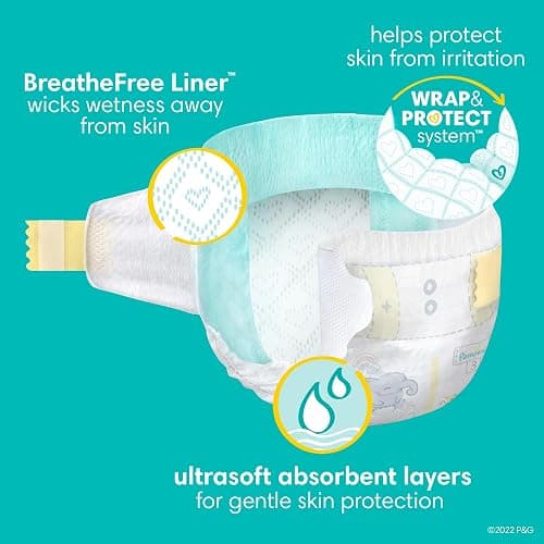 Pampers Baby Diapers - Swaddlers - Size 3, 136 Count, Ultra Absorbent Disposable Infant Diaper - Size 3 - 136 thumbnail 5