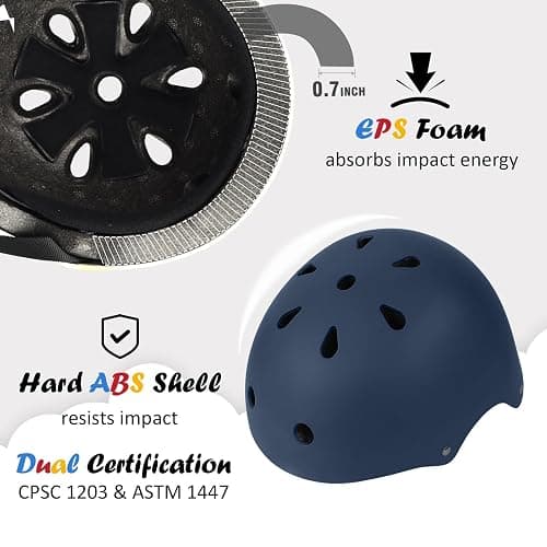 Kids Bike Helmet, Adjustable and Multi-Sport, from Toddler to Youth, 3 Sizes thumbnail 2