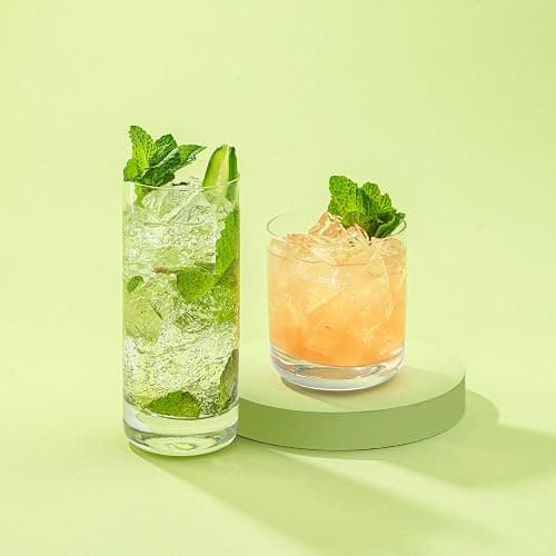 JoyJolt Faye 13oz Highball Glasses, 6pc Tall Glass Sets. Lead-Free Crystal Drinking Glasses. Water Glasses, Mojito Glass Cups, Tom Collins Bar Glassware, and Mixed Drink Cocktail Glass Set thumbnail 2