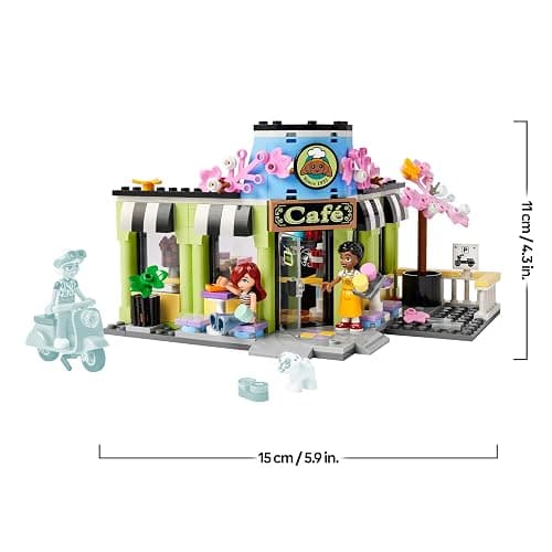 LEGO Friends Heartlake City Café Toy for Kids, Bakery Building Set, Birthday Gift Idea for 6 Plus Year Old Girls and Boys, with 3 Mini-Dolls and a Dog Figure 42618 thumbnail 3