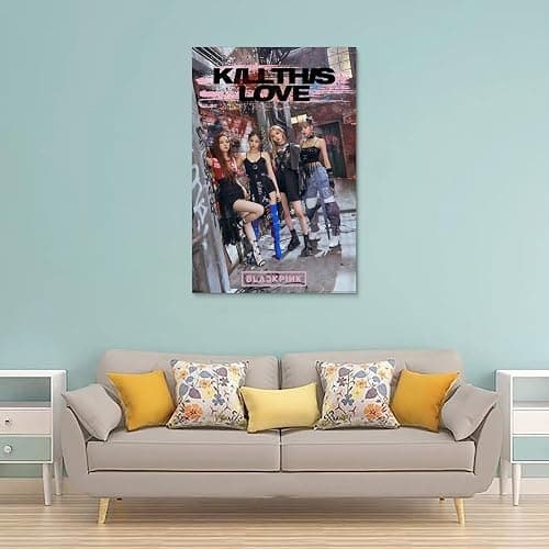 Blackp-ink Poster, Musikband, Kpop-Gruppe, Vintage-Cover-Poster für Zimmer, ästhetische Leinwand, Wandkunst, Schlafzimmerdekoration, 30 x 45 cm thumbnail 2