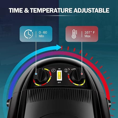 ZENY Stand Up Hair Dryer 1300W Adjustable Floor Hooded Bonnet Hair Dryers with Rolling Wheels Professional Salon Equipment for Beauty Home Hair Drying thumbnail 2