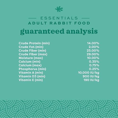 Oxbow Essentials Rabbit Food, Adult, Made with Oxbow Timothy Hay for Rabbit, Pet Pellets with Vitamins & Minerals, Small Animal Pet Products, Bunny Food, Made in USA, High Fiber, 25 lb. bulk bag thumbnail 12