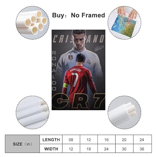 fhzang Cristiano Ronaldo Poster 1 Canvas Poster Unframed: 12x18 inches (30x45 cm) thumbnail 4