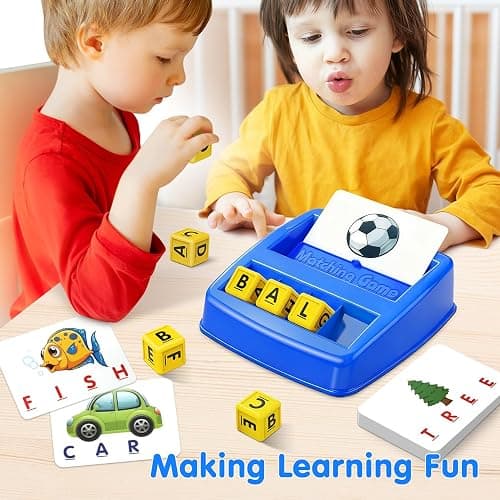 HahaGift Educational Toys for 3-5 Year Old Boy Girl Gifts, Matching Letter Learning Games Activities, Ideal Christmas Birthday Gift for Toddler Kids Age 3 4 5 6 7 Year Olds Boys Girls thumbnail 5