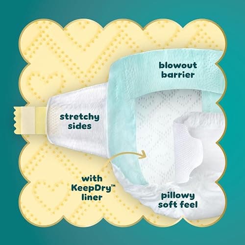 Pampers Swaddlers Diapers, Size 7 (26-50 lbs), 88 Count, Absorbent, Keeps Baby Dry and Comfortable, Skin Safe Disposable Baby Diaper (Packaging May Vary) thumbnail 4