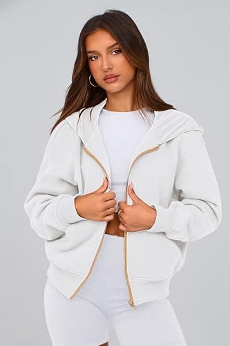 PRETTYGARDEN Hoodies for Women Sweatshirt Zip Up Hoodie Fall Fashion 2025 Trendy Long Sleeve Jackets Winter Clothing Outfits thumbnail 4