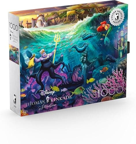 Buffalo Games - Silver Select - Thomas Kinkade - Disney Ursula - 1000 Piece Jigsaw Puzzle for Adults -Challenging Puzzle Perfect for Game Nights - Finished Size is 26.75 x 19.75 - Image 1