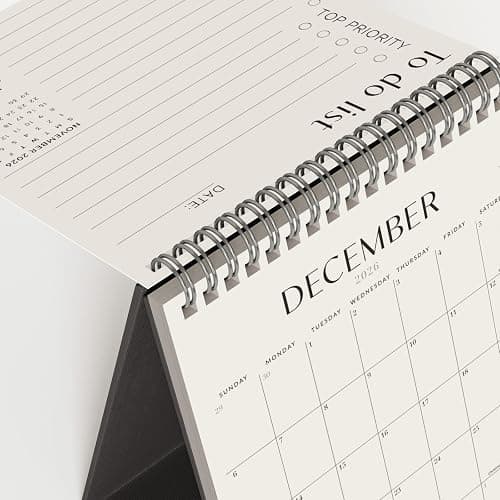 Jotsome Desk Calendar 2026-2027, Small Standing Flip Desktop Calendar | 16 Months Calendar From September 2026 to December 2027, Double-Sided Design Desk Calendar with To Do List, Easy Organizing thumbnail 6