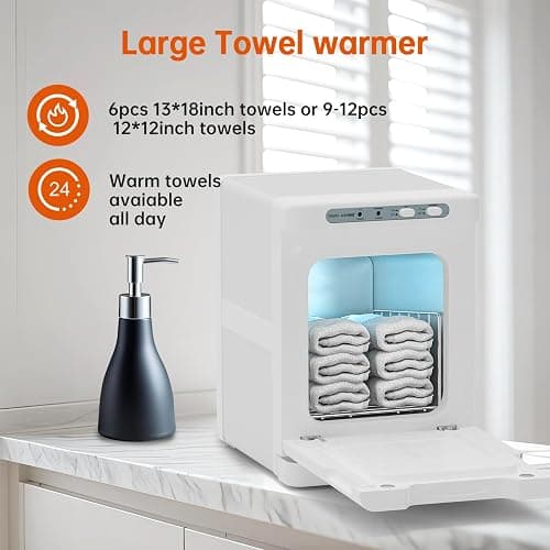 SFANSPA Hot Towel Warmer for Spa,2-in-1 Thermostatic Towel Heater,5L Mini Towel Warmer with Quick and All-Round Heating for Facial SPA,Beauty Salon,Esthetician and Bathroom thumbnail 4