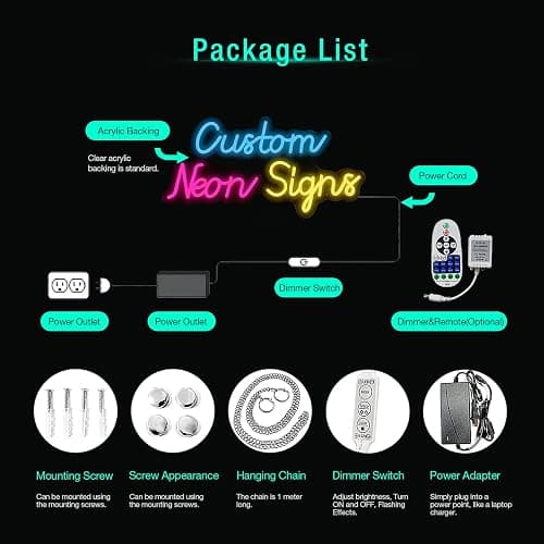 NEONIP Custom Neon Signs for Wall Decor - Personalized LED Light up Sign for Room, Wedding, Birthday, Party, Christmas, Bar, Business, Boys, Girls Gifts (Optional 10" to 60") - 10 Colors - 1 Line thumbnail 6