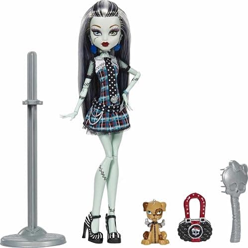 Monster High Frankie Stein Reproduction Doll Wearing Original Fashion & Shoes with Pet, Display Stand & Accessories, 10-5-inch Collectible Toy thumbnail 5