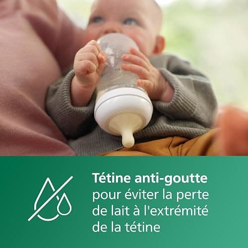Philips Avent Kit biberons en verre Natural Response pour nouveau-né - 5 biberons, 2 sucettes Ultra Soft 0-6 mois, goupillon, sans BPA (modèle SCD879/11) thumbnail 7