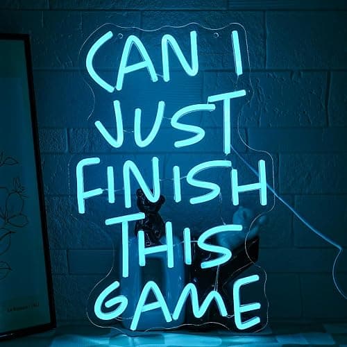 LMSIGNLY Game Letter Neon Sign Blue Gamer Neon Light for Gaming Room Decor LED Game Neon Sign for Teens Game Zone Boy Bedroom Kidsroom Internet Cafe Pub Club Man Cave Wall Decor - Image 1