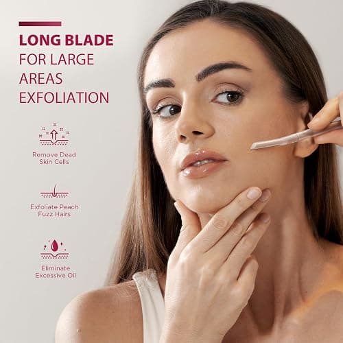 Dermaplane Razor for Women Face, (6 Count) Professional Dermaplaning Tool for Peach Fuzz, Facial and Eyebrow Hair Removal, Gentle Skin Exfoliation Blade thumbnail 2