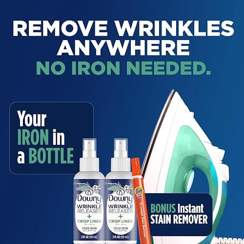 Downy Wrinkle Release Spray Bundle w/Bonus Tide Pen Sample - 3 Pack thumbnail 2
