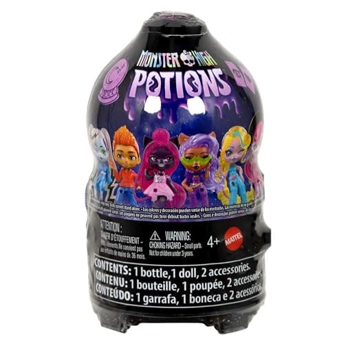 Monster High Potions Crystal Ball Mini Dolls, Surprise 3-inch Character Figures with Water Reveal, Charm and Fortune Card (Characters May Vary), JCX99 thumbnail 7