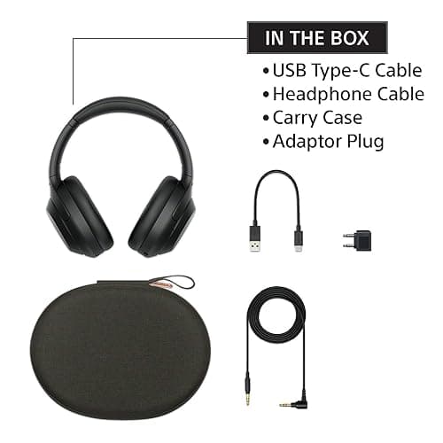 Sony WH-1000XM4 Wireless Premium Noise Canceling Overhead Headphones with Mic for Phone-Call and Alexa Voice Control, Black WH1000XM4 thumbnail 7