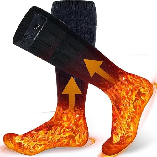 Rechargeable Electric Heated Socks Winter Heating Socks, 4000mAh Battery Powered Cold Weather Heat Socks for Sports Outdoor Hunting Skiing Riding Fishing thumbnail 2