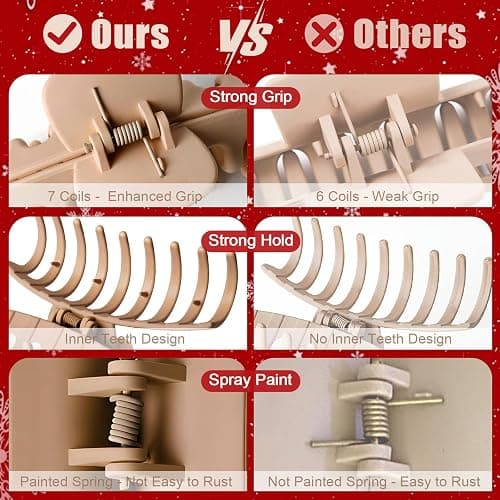 TOCESS 8 Pack Big Hair Claw Clips for Women Large Claw Clip for Thin Thick Curly Hair 90's Strong Hold 4.33 Inch Nonslip Matte Jumbo Hair Clips (8 Pcs) thumbnail 2