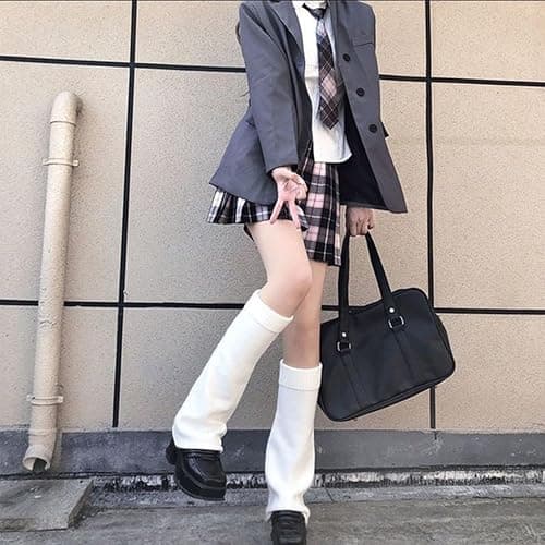American Trends Leg Warmers Y2k Kawaii Black White Cute Leg Warmers Y2k Goth accessories for Women Girls 80s Party Sports thumbnail 4