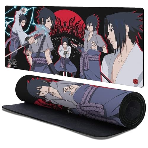 Head Case Designs Officially Licensed Naruto Shippuden Sasuke Graphic Art 37.4 x 15.75 x 0.16 inches (900 x 400 mm) - XL Gaming Office Desk PC Keyboard Mouse Mat Pad - Image 1