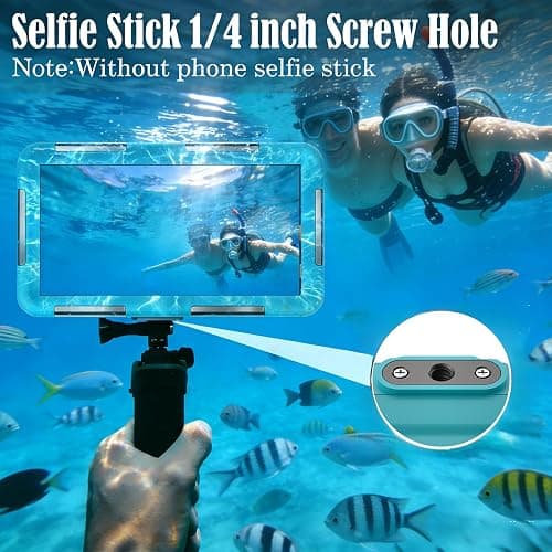 2026 Upgrade Universal Waterproof Phone Case for Snorkeling and Diving [50ft/15m] Underwater Phone Case for iPhone 17/16/15/14 Pro Max and Galaxy S25/S24/S23 Universal Underwater Photo & Video Blue thumbnail 5