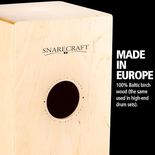 Snarecraft Cajon Box Drum with Internal Snares and Bass Tone for Acoustic Music — MADE IN EUROPE — Play with Your Hands, Baltic Birch, 2-YEAR WARRANTY thumbnail 2