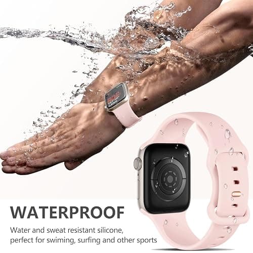 DaQin Sport Band Compatible with Apple Watch Bands 40mm 41mm 42mm 44mm 45mm 46mm 49mm 38mm Women Men, Soft Silicone Waterproof Wristband Strap for iWatch Band Series 11 10 9 8 7 6 5 4 3 2 1 SE Ultra thumbnail 9