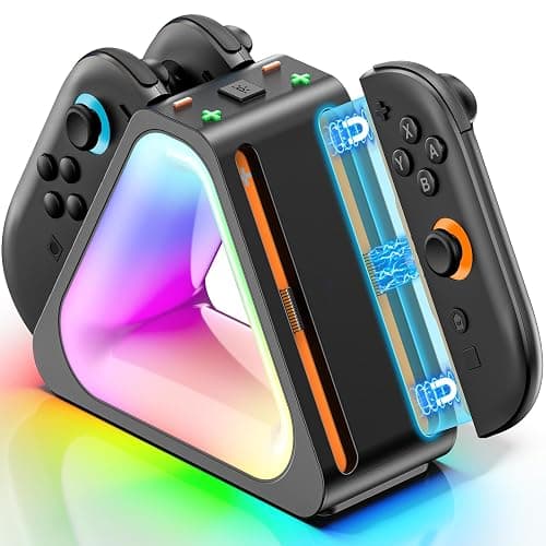 Charging Dock for 2025 Nintendo Switch 2 Joypad,Joypad 2 Controller Charging Docking Station, Ergonomics & Magnetic Fast Charger Dock Station with Charging Cable for for Nintendo 3DS & 2DS Skins - Image 1
