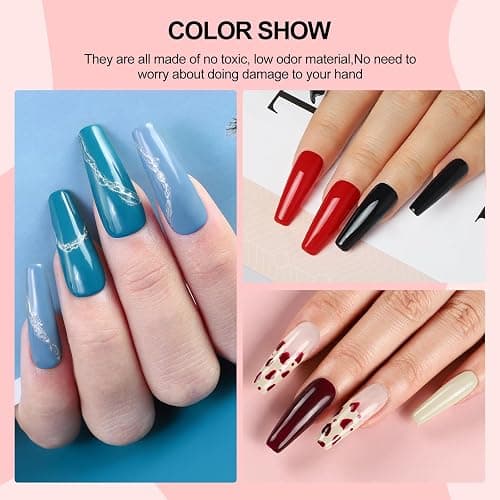 COSCELIA 53pcs Gel Nail Polish Kit with U V light and Drill Starter Kit 35 Colors Gel Nail Polish with 5pcs Top Base Coat Nail Art Professional Gel Manicure Kits Christmas Gifts for Women Teens Girls thumbnail 9
