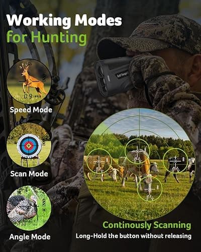 Acer Gadget Golf Rangefinder with Slope - 800/1200Yards Range Finder for Hunting, 6X Magnification with Flag Pole Locking Vibration, Rechargeable Battery with Magnet Stripe, Golf Accessories for Men thumbnail 4