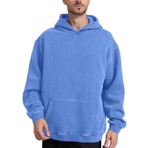 Dnzzs Acid Wash Hoodie Super Soft Sweatshirt for Mens Pullover Oversized Men's Fashion Hoodies & Sweatshirts Vintage Tops thumbnail 2