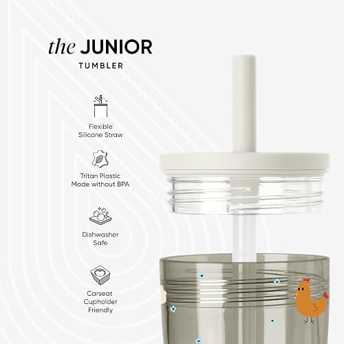 Simple Modern Toddler Tumbler with Straw | 12oz Cute Kids Cup, Farm Animals | Junior Tumbler Kids Water Bottle & Spill Proof Sippy Cup for Girls, Boys | See-Through Lid, Toddler Cup | Farm Animals thumbnail 4