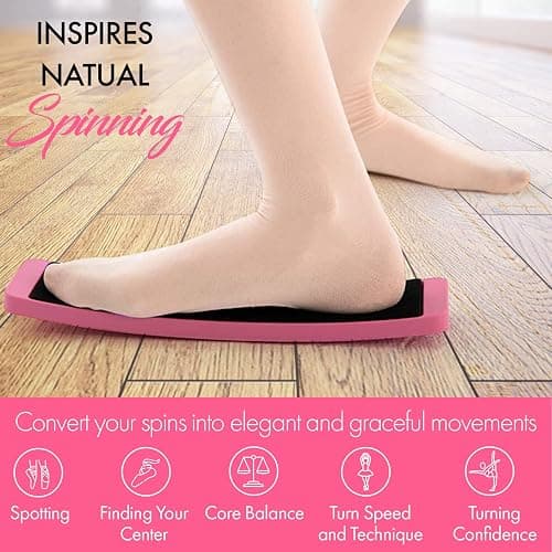 Zenmarkt Turning Boards for Dancers - Ballet Spin Boards for Dancers, Ice Skaters, Cheerleaders, and Gymnasts - Specially Designed to Improve Your Turns, Balance, and Stability - Home Dance Equipment thumbnail 4