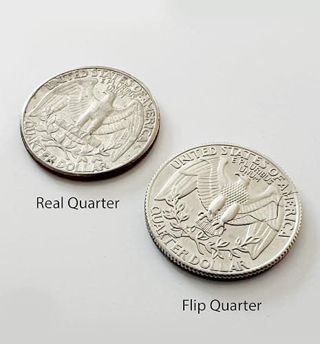 Canailles Hinged Bite and Folding Quarter Coin, Magic Trick Cool Quarter for Pranks, Tricks and More thumbnail 4