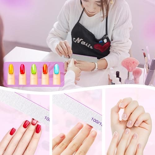 Ekrnlyi Nail Files (30 Pack), 100/180 Grit Double Sided Emery Boards for Natural & Acrylic Nails, Reusable Manicure for Women & Men, Professional Fingernail Filer & Lima de Uñas for Salon & Home Use thumbnail 2