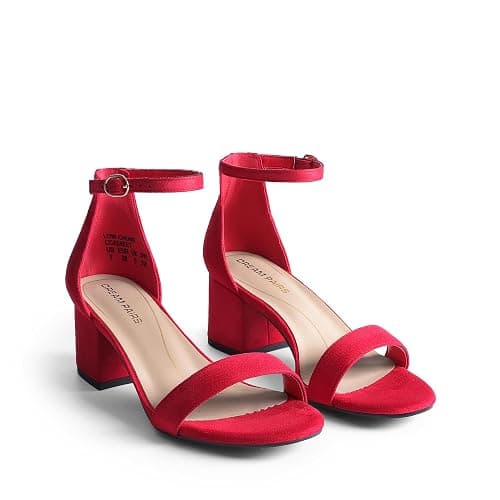 DREAM PAIRS Womens Low-Chunk Low Heel Pump Sandal thumbnail 4
