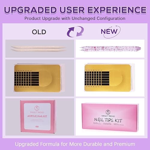 Beginners Nail Kit Acrylic Set: Professional Ultra-fine Acrylic Powder Kit with Everything - Starter Set with 600 Nail Tips Glitter Powder Nail Glue & Remover - Nail Art Supplies for DIY Home Salon thumbnail 9