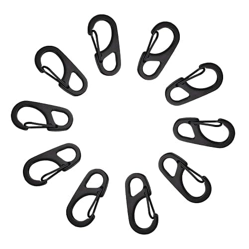 SWATOM Small Mini Carabiner Clip Tiny Spring Snap Hook Keychains Micro Carabiners for Paracord EDC Alloy Key Rings Outdoor Hiking Fishing Camping Backpack Accessories thumbnail 5