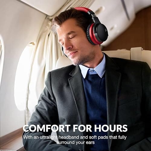 Million Sold Classic E7 Active Noise Cancelling Headphones with Upgraded HD Sound, Wireless Bluetooth Headphones Over The Ear Unequaled Comfort, Vivid Deep Bass, for Home Office Travel Birthday Gift thumbnail 5