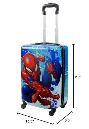 FUL Marvel Spider-Man 21 Inch Kids Carry On Luggage, Hardshell Rolling Suitcase with Spinner Wheels, Multi thumbnail 2