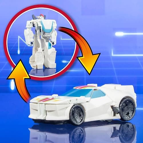 Transformers 1-Step Flip Heroes 3-Pack, 4-Inch Wheeljack, Bumblebee, and Optimus Prime Action Figures, Kids Easter Toys or Basket Stuffers, Age 6+ thumbnail 6