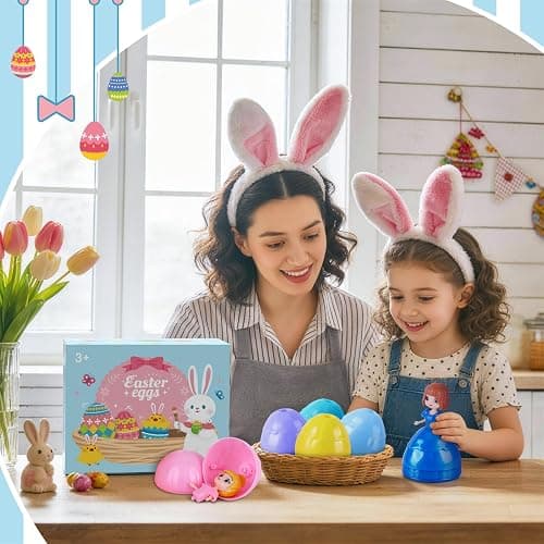 Uiseba 12 PCS Princess Prefilled Easter Eggs, Easter Basket Stuffer,Hunt Gifts for Kids, Classroom Prize and Party Favors thumbnail 6